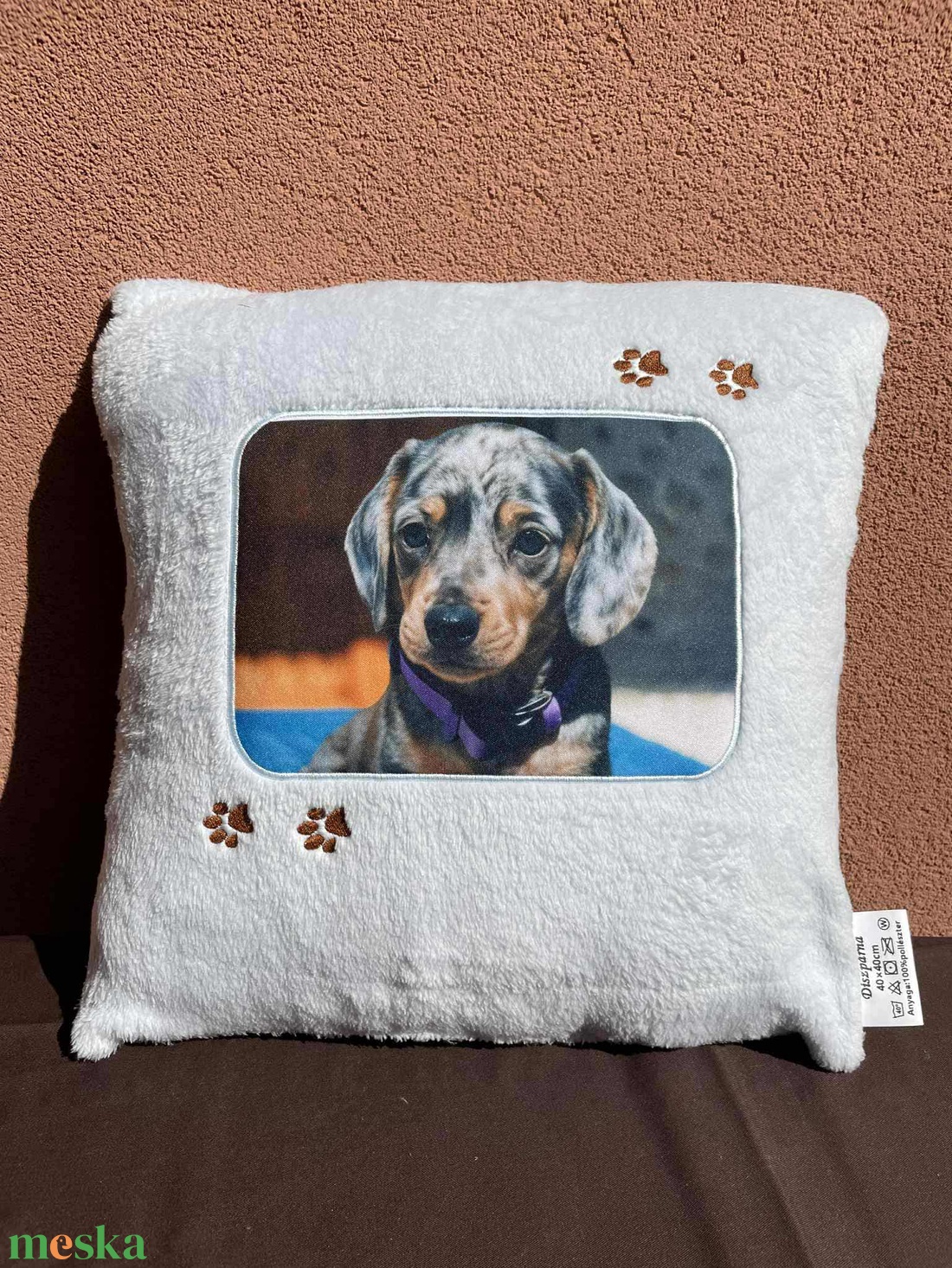 Tacskós tappancsos párna - otthon & életmód - lakástextil - párna & párnahuzat - Meska.hu