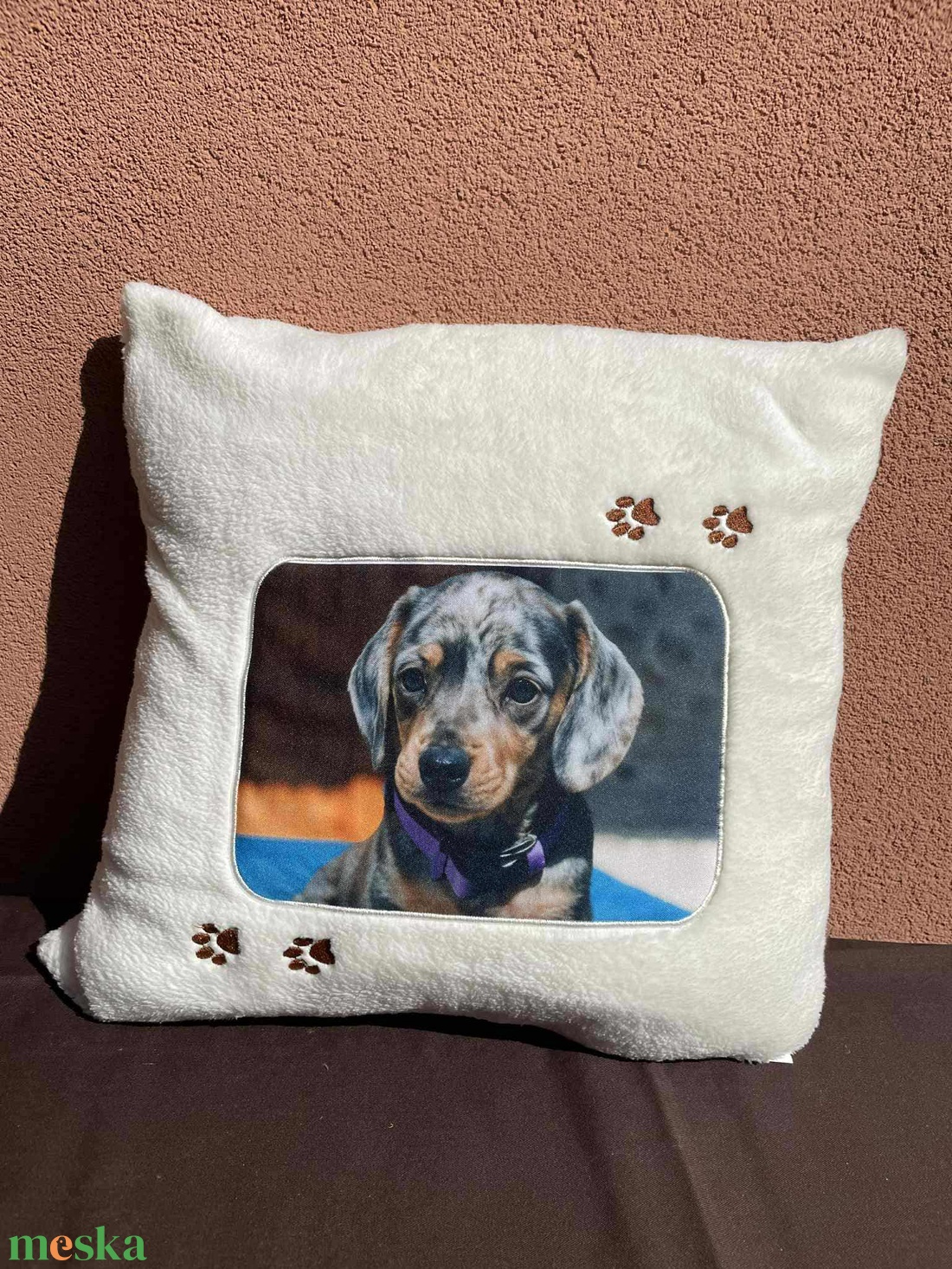 Tacskós tappancsos párna - otthon & életmód - lakástextil - párna & párnahuzat - Meska.hu