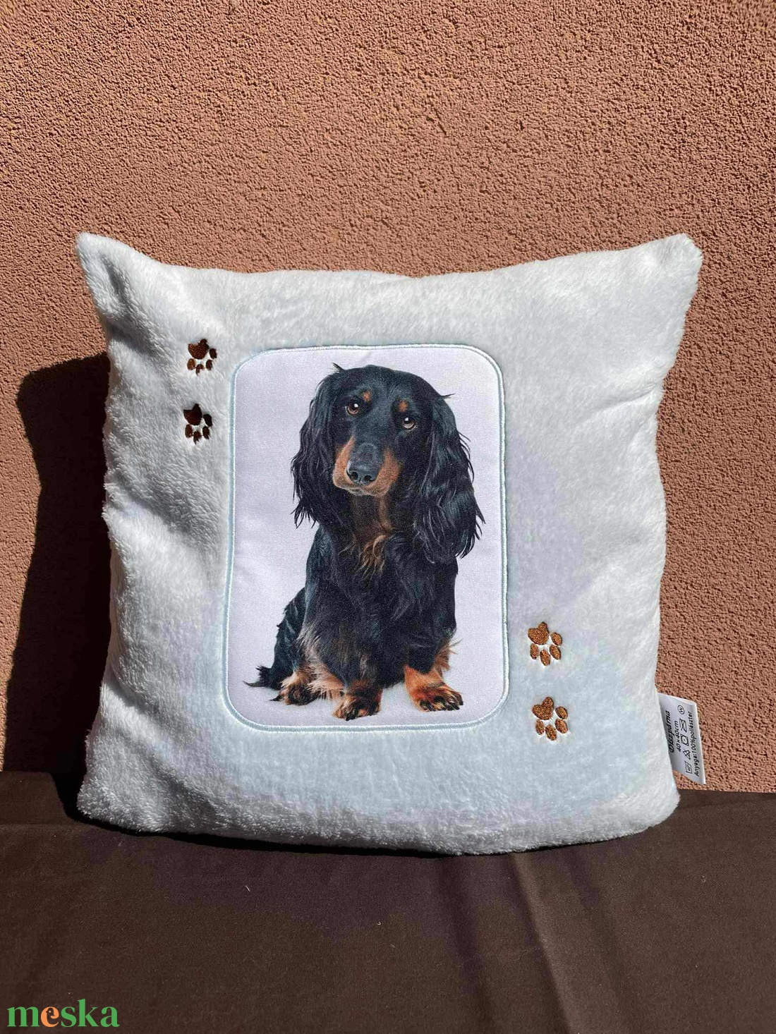 Tacskós tappancsos párna - otthon & életmód - lakástextil - párna & párnahuzat - Meska.hu