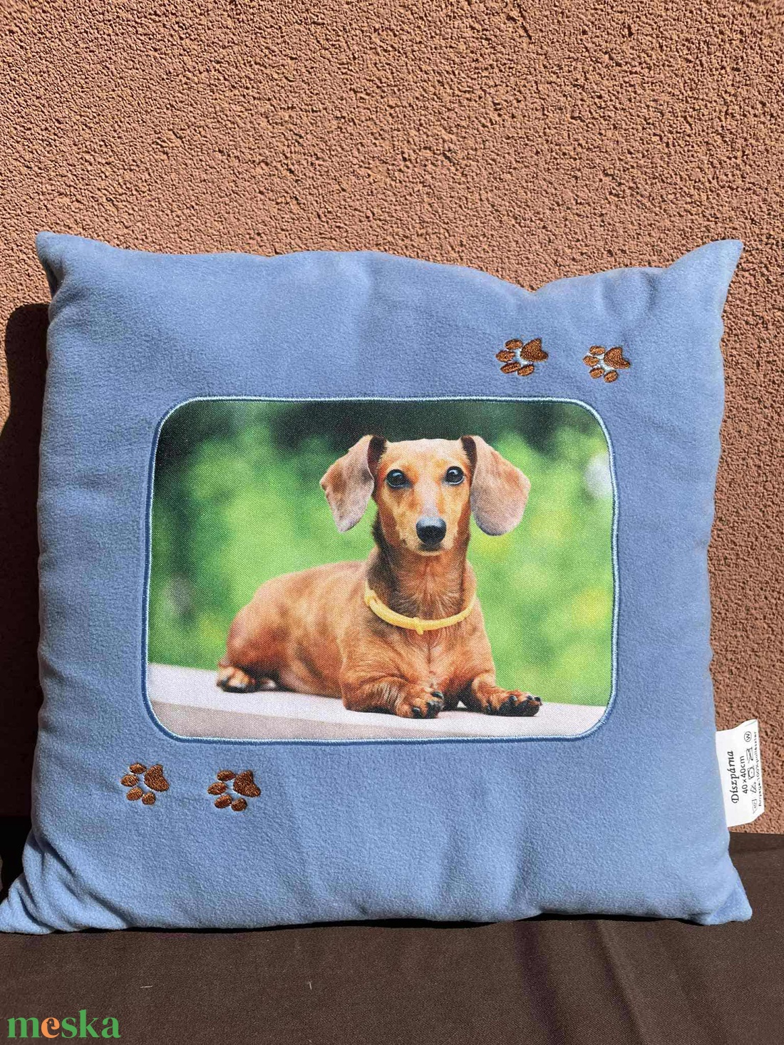 Tacskós tappancsos párna - otthon & életmód - lakástextil - párna & párnahuzat - Meska.hu