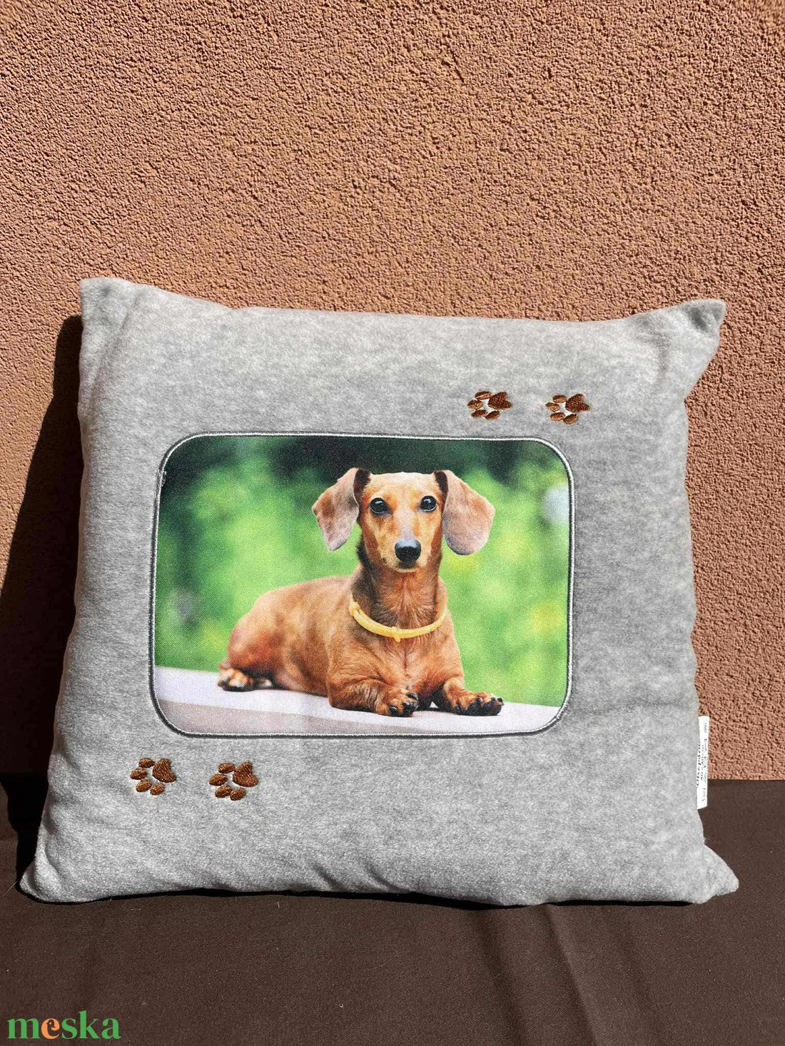 Tacskós tappancsos párna - otthon & életmód - lakástextil - párna & párnahuzat - Meska.hu