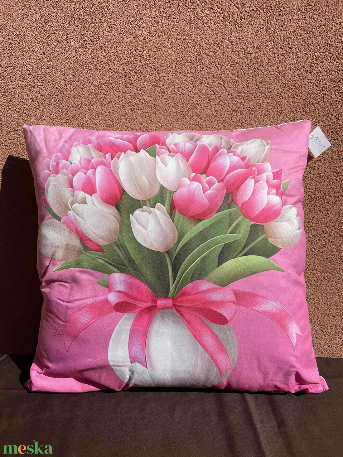 Tulipán mintás virágos párna - otthon & életmód - lakástextil - párna & párnahuzat - Meska.hu