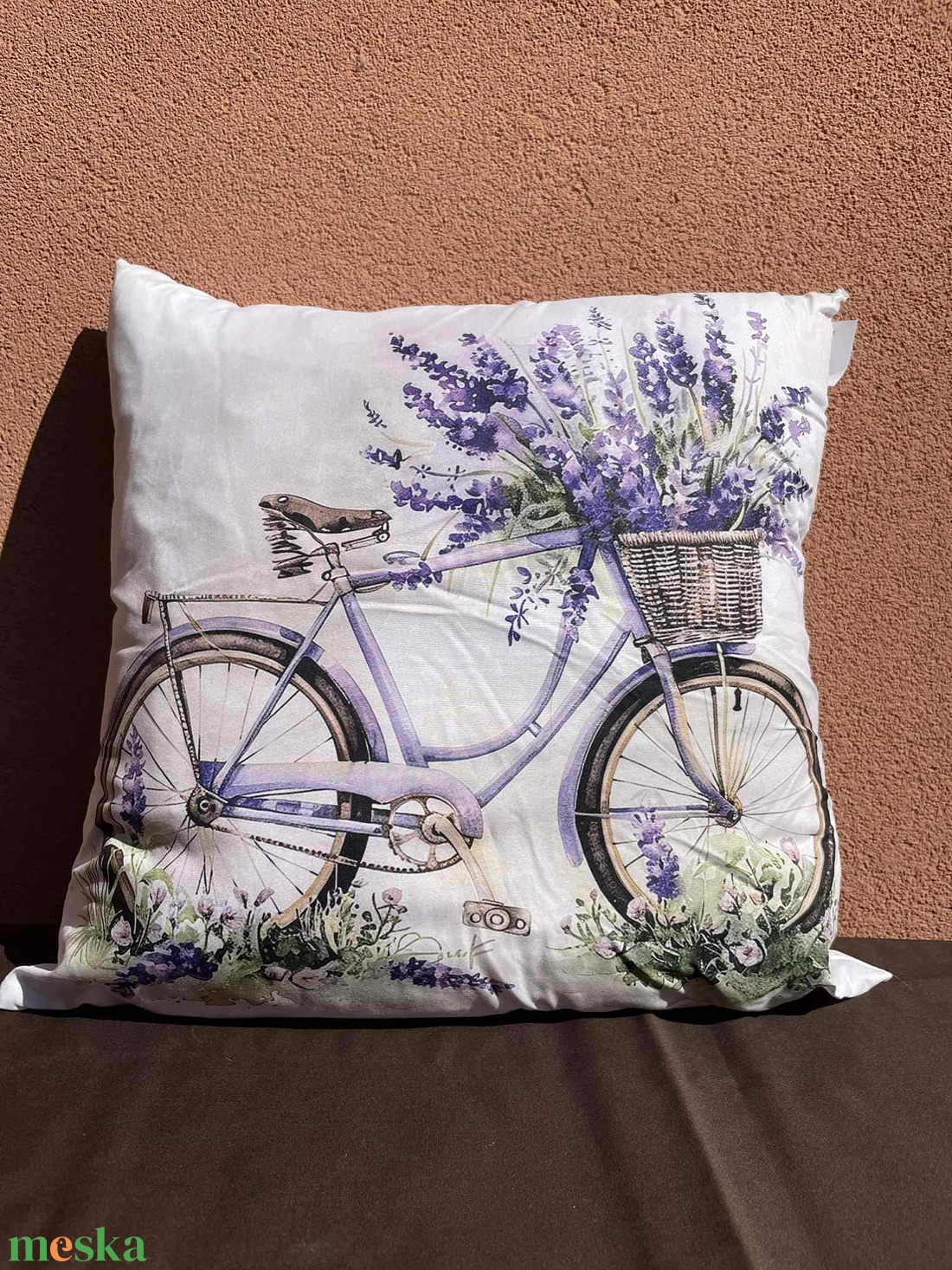 Levendula mintás virágos párna - otthon & életmód - lakástextil - párna & párnahuzat - Meska.hu