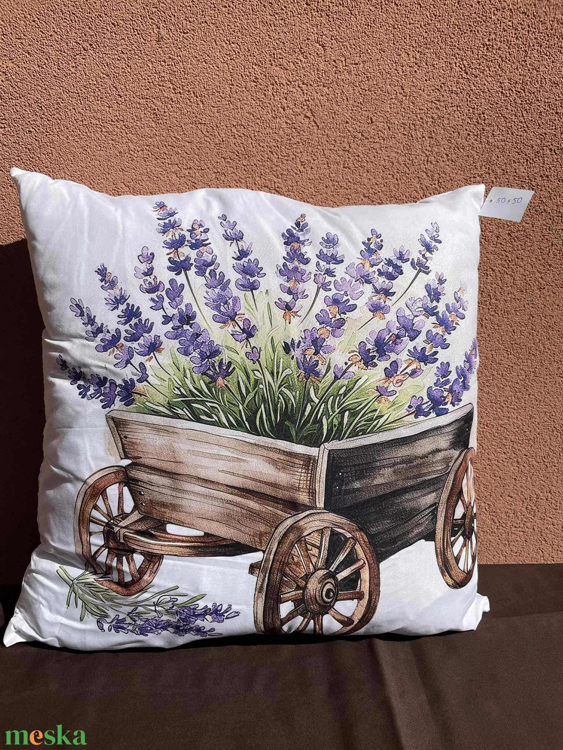 Levendula mintás virágos párna - otthon & életmód - lakástextil - párna & párnahuzat - Meska.hu