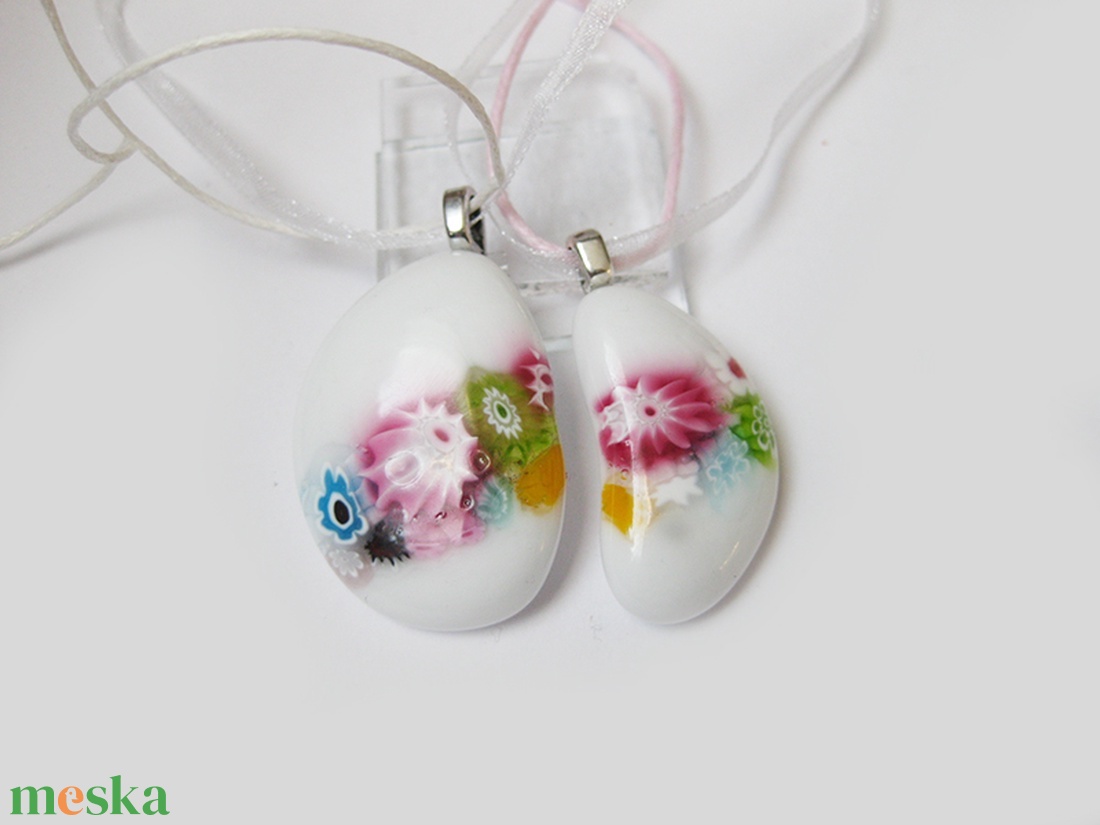 Anya - lánya millefiori medál - ékszer - nyaklánc - medál - Meska.hu Anya - lánya millefiori medál - ékszer - nyaklánc - medál - Meska.hu