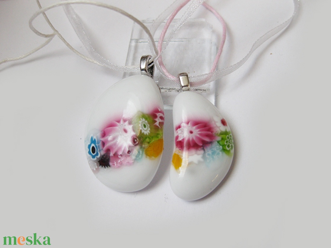 Anya - lánya millefiori medál - ékszer - nyaklánc - medál - Meska.hu Anya - lánya millefiori medál - ékszer - nyaklánc - medál - Meska.hu
