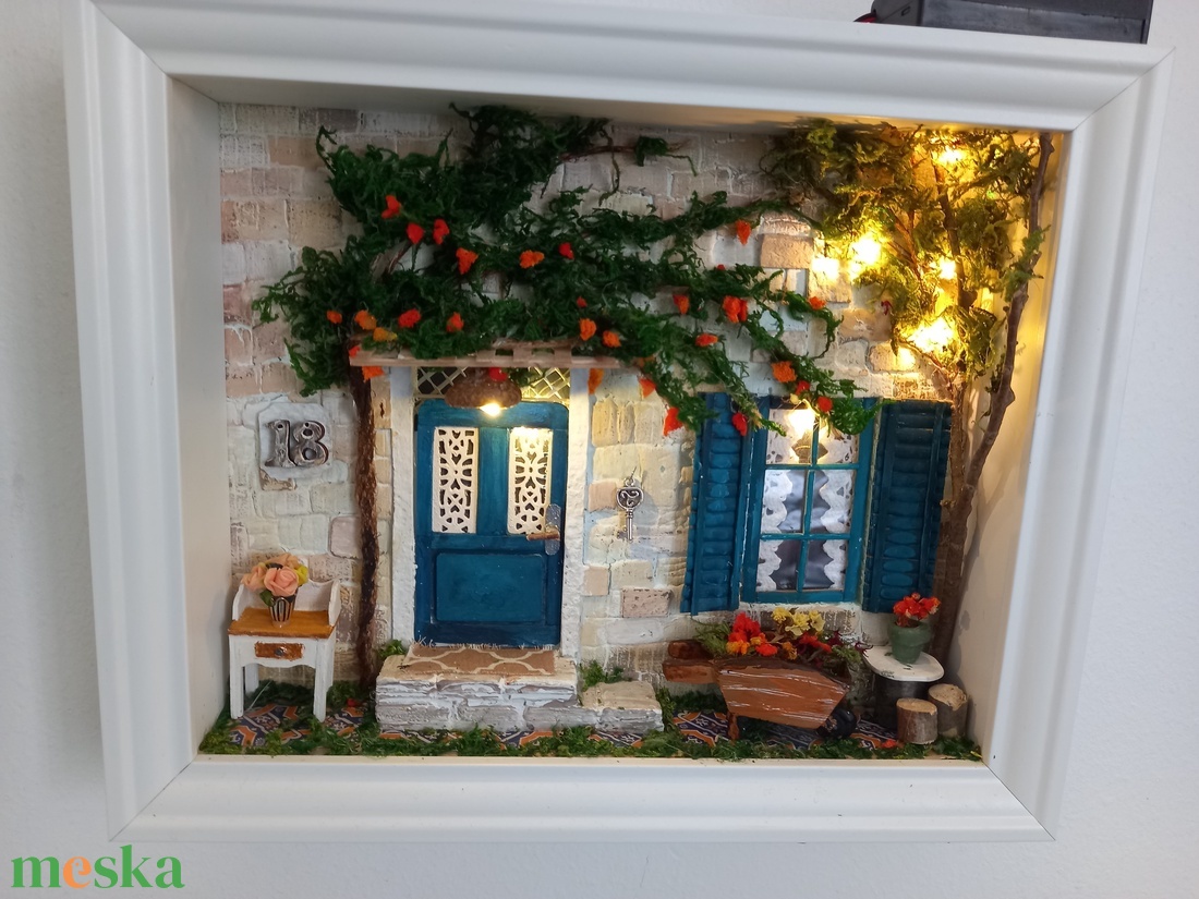 Házikó a horvát tengerparton - miniatűr dobozkép - kulcstartó - otthon & életmód - dekoráció - kép & falikép - 3d képek - Meska.hu Házikó a horvát tengerparton - miniatűr dobozkép - kulcstartó - otthon & életmód - dekoráció - kép & falikép - 3d képek - Meska.hu
