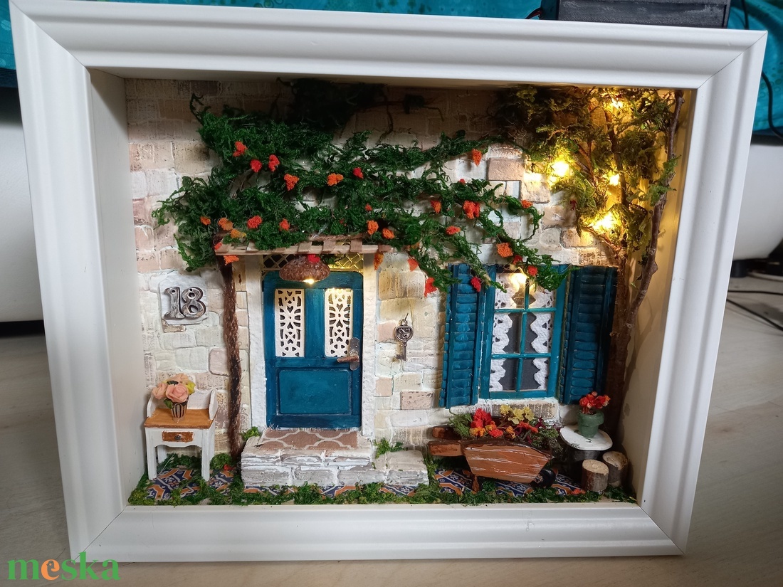 Házikó a horvát tengerparton - miniatűr dobozkép - kulcstartó - otthon & életmód - dekoráció - kép & falikép - 3d képek - Meska.hu Házikó a horvát tengerparton - miniatűr dobozkép - kulcstartó - otthon & életmód - dekoráció - kép & falikép - 3d képek - Meska.hu