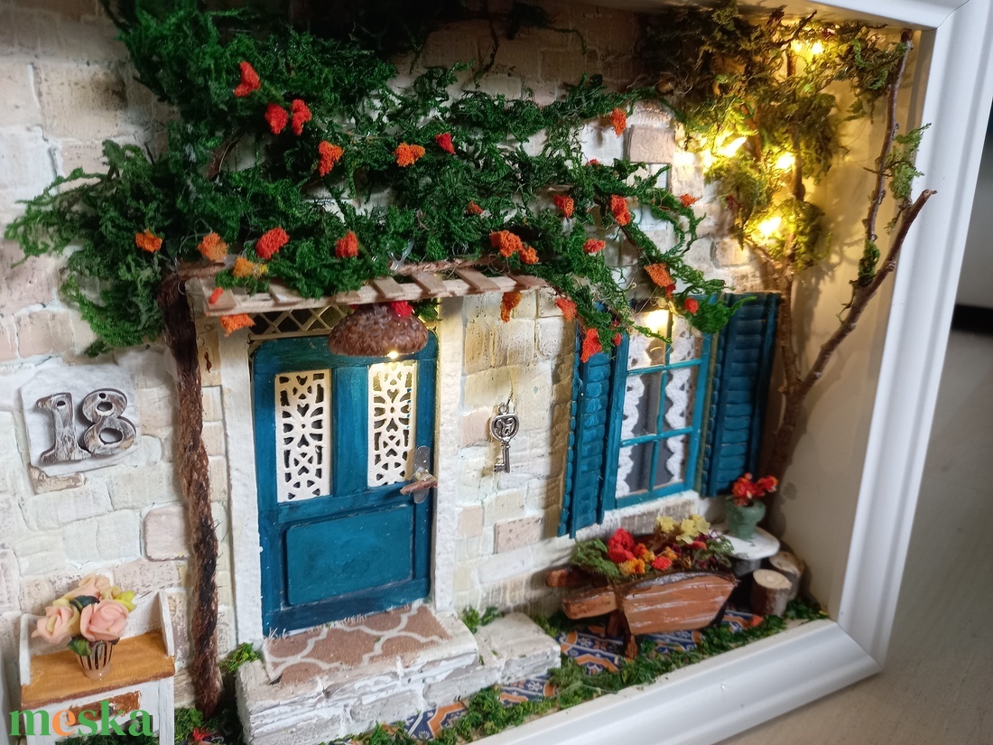 Házikó a horvát tengerparton - miniatűr dobozkép - kulcstartó - otthon & életmód - dekoráció - kép & falikép - 3d képek - Meska.hu Házikó a horvát tengerparton - miniatűr dobozkép - kulcstartó - otthon & életmód - dekoráció - kép & falikép - 3d képek - Meska.hu