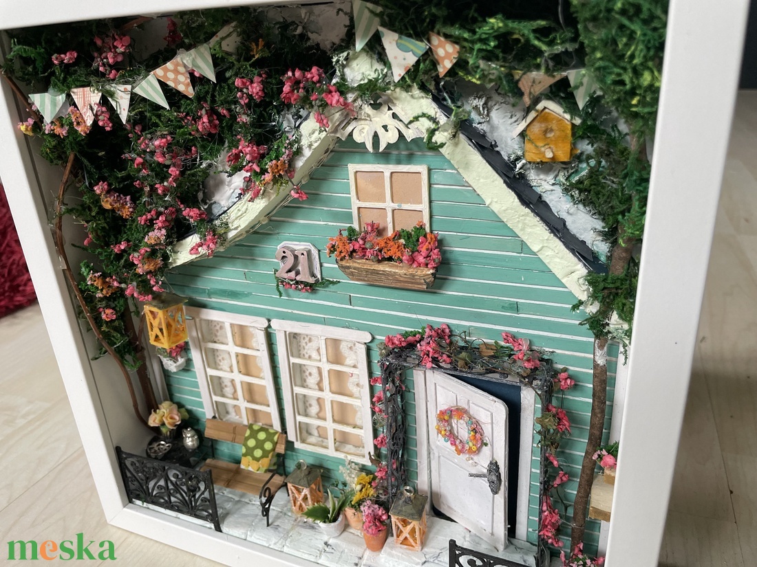 Éva néni háza - miniatűr dobozkép keretben - otthon & életmód - dekoráció - kép & falikép - 3d képek - Meska.hu Éva néni háza - miniatűr dobozkép keretben - otthon & életmód - dekoráció - kép & falikép - 3d képek - Meska.hu