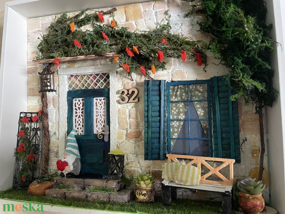 Házikó a horvát tengerparton - miniatűr dobozkép - fali kulcstartó - otthon & életmód - dekoráció - kép & falikép - 3d képek - Meska.hu Házikó a horvát tengerparton - miniatűr dobozkép - fali kulcstartó - otthon & életmód - dekoráció - kép & falikép - 3d képek - Meska.hu