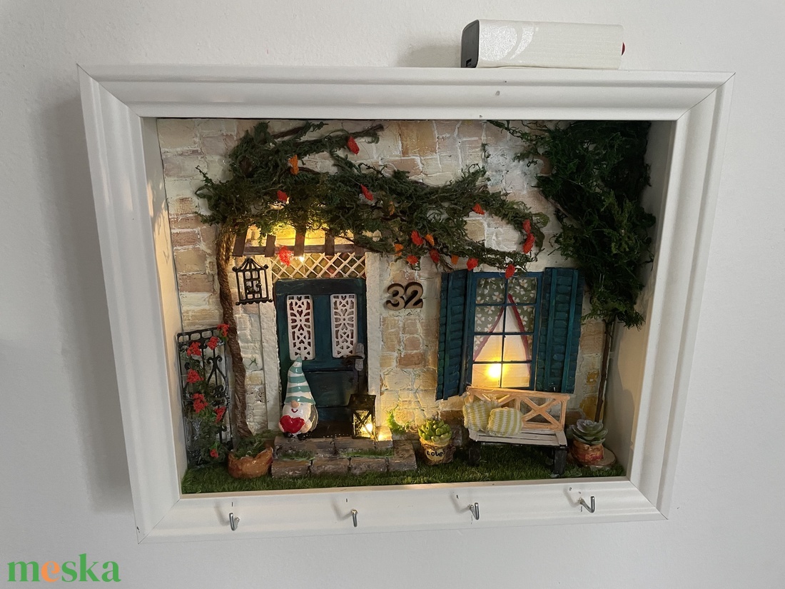 Házikó a horvát tengerparton - miniatűr dobozkép - fali kulcstartó - otthon & életmód - dekoráció - kép & falikép - 3d képek - Meska.hu Házikó a horvát tengerparton - miniatűr dobozkép - fali kulcstartó - otthon & életmód - dekoráció - kép & falikép - 3d képek - Meska.hu