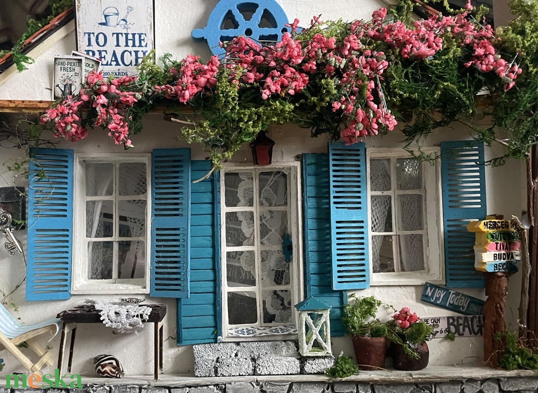 Adria - miniatűr dobozkép - fali kulcstartó - karácsony - karácsonyi lakásdekoráció - karácsonyi falu, házikó - Meska.hu