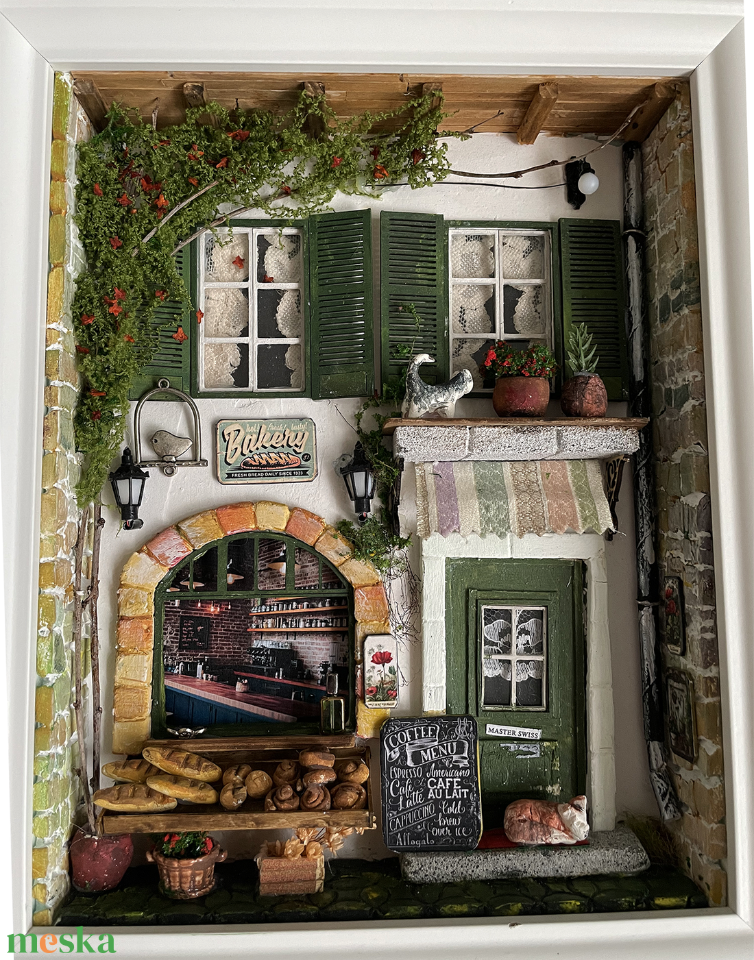 La Chel pékség - miniatűr dobozkép -fali kulcstartó - otthon & életmód - dekoráció - fali és függő dekoráció - fali kulcstartó - Meska.hu