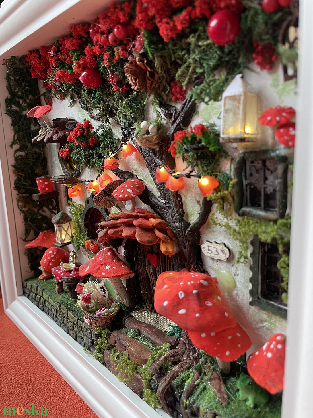 Gomba utca 53 - miniatűr dobozkép - fali kulcstartó - otthon & életmód - dekoráció - fali és függő dekoráció - fali kulcstartó - Meska.hu