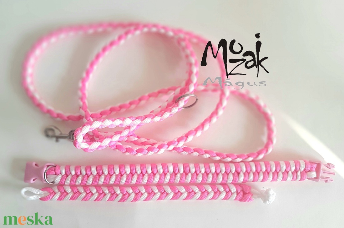 Paracord nyakörv szett karkötővel csajos - otthon & életmód - kisállatoknak - kutyáknak - kutya nyakörv - Meska.hu