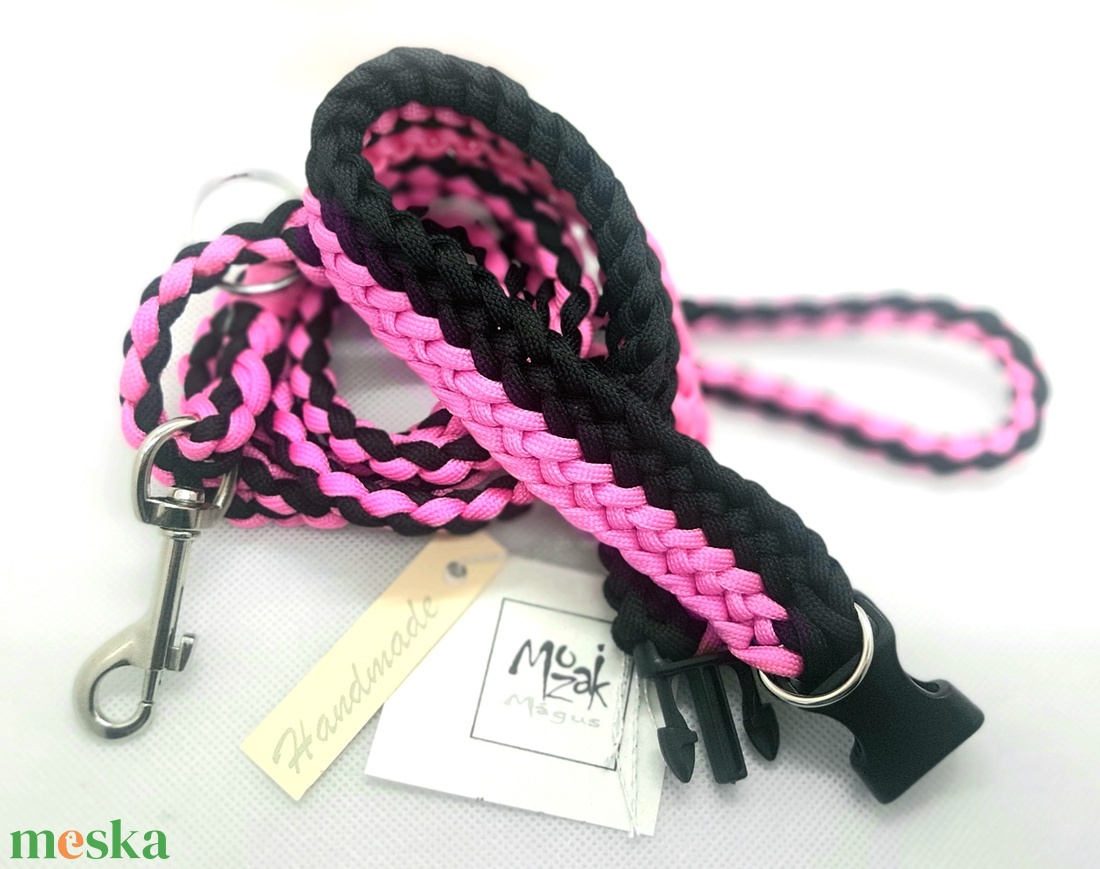 Paracord nyakörv szett  kétszínnel - otthon & életmód - kisállatoknak - kutyáknak - kutya nyakörv - Meska.hu