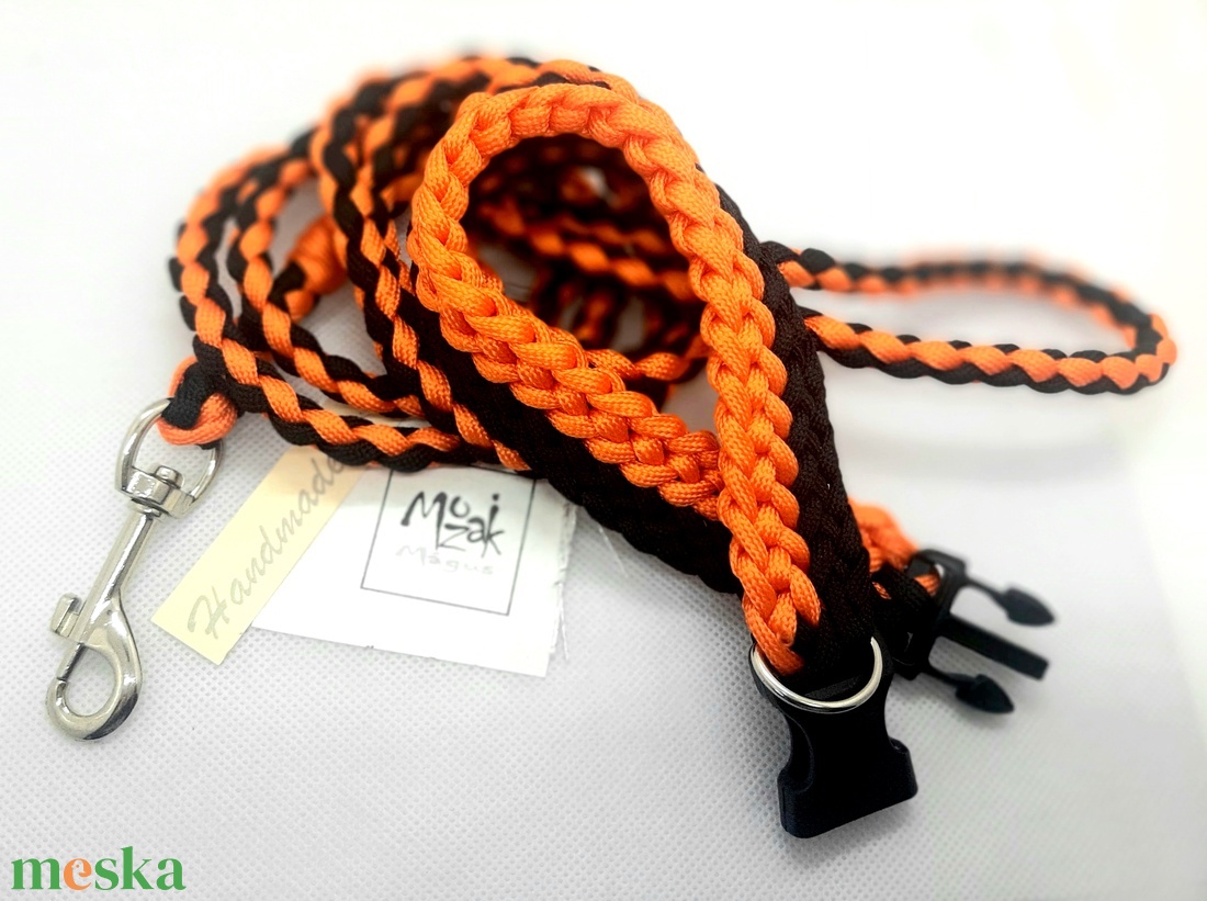Paracord nyakörv szett  kétszínnel - otthon & életmód - kisállatoknak - kutyáknak - kutya nyakörv - Meska.hu