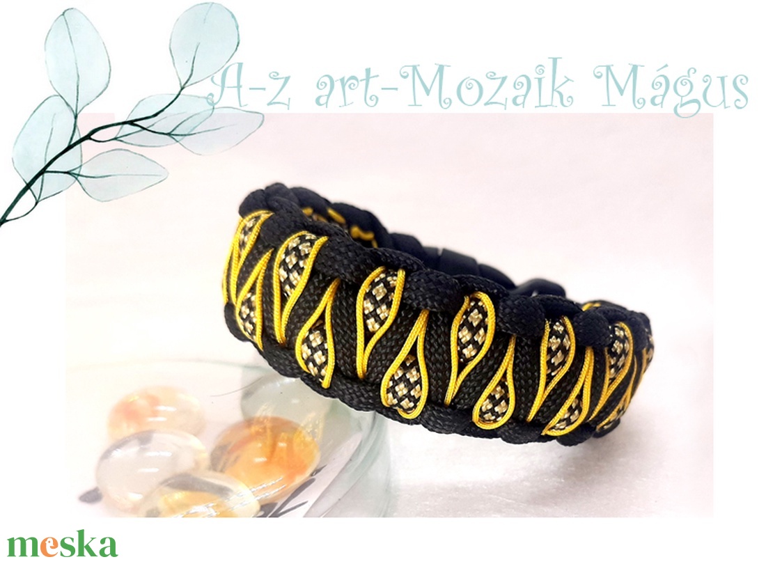 Paracord karkötő Varázs szemek aranyos sárgában - ékszer - karkötő - fonott karkötő - Meska.hu Paracord karkötő Varázs szemek aranyos sárgában - ékszer - karkötő - fonott karkötő - Meska.hu