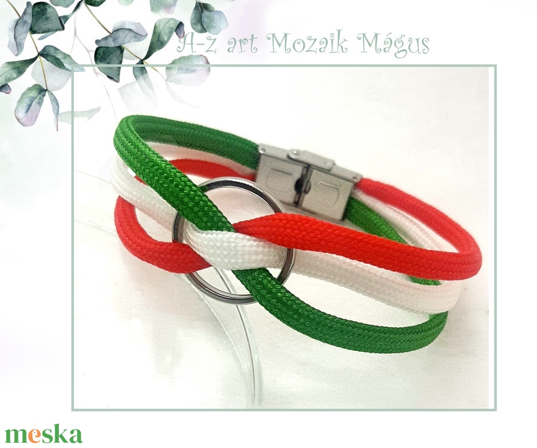 Karikás nemzeti szín paracord karkötő - ékszer - karkötő - fonott karkötő - Meska.hu Karikás nemzeti szín paracord karkötő - ékszer - karkötő - fonott karkötő - Meska.hu