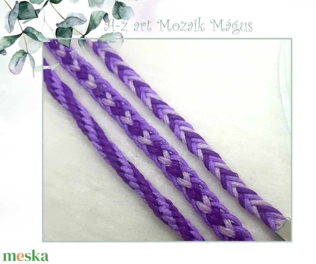Lilák microcord karkötő - ékszer - karkötő - fonott karkötő - Meska.hu Lilák microcord karkötő - ékszer - karkötő - fonott karkötő - Meska.hu