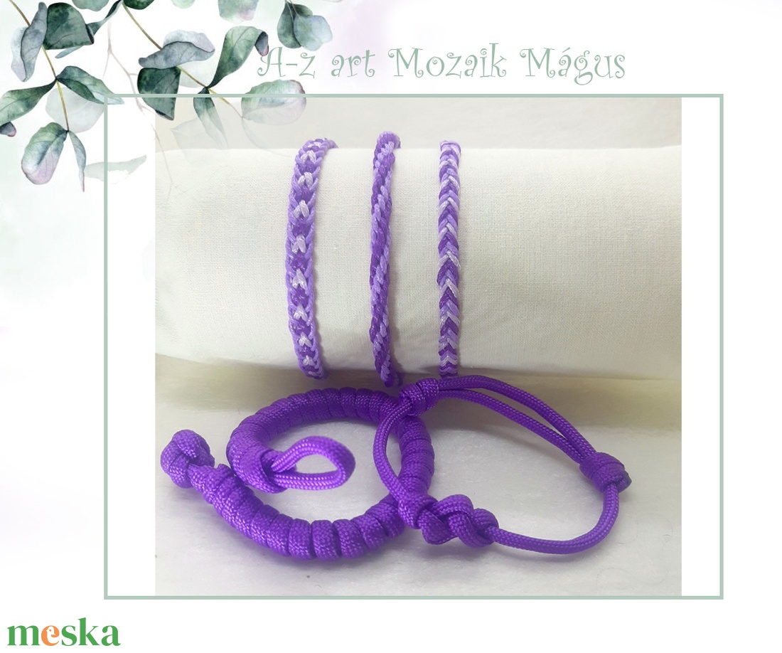 Lilák microcord karkötő - ékszer - karkötő - fonott karkötő - Meska.hu Lilák microcord karkötő - ékszer - karkötő - fonott karkötő - Meska.hu