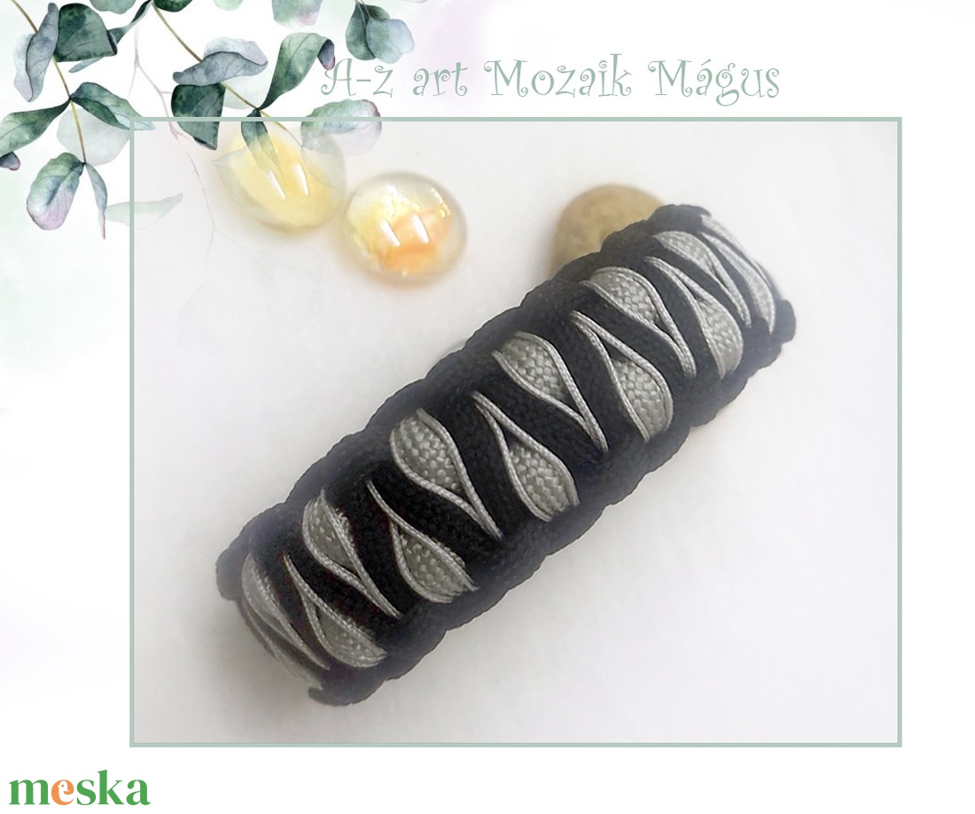 Paracord karkötő Ezüst varázsszemek - ékszer - karkötő - fonott karkötő - Meska.hu