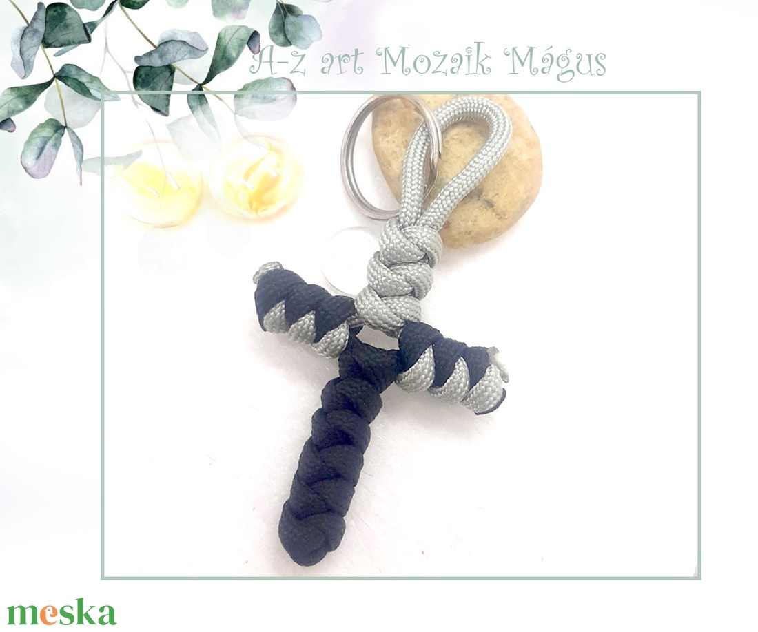 Paracord kulcstartó Kereszt - otthon & életmód - dekoráció - fali és függő dekoráció - fali kulcstartó - Meska.hu