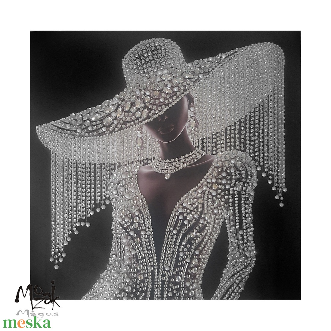 A Fekete királynő - gyémántszemes kép - otthon & életmód - dekoráció - kép & falikép - mozaik kép - Meska.hu