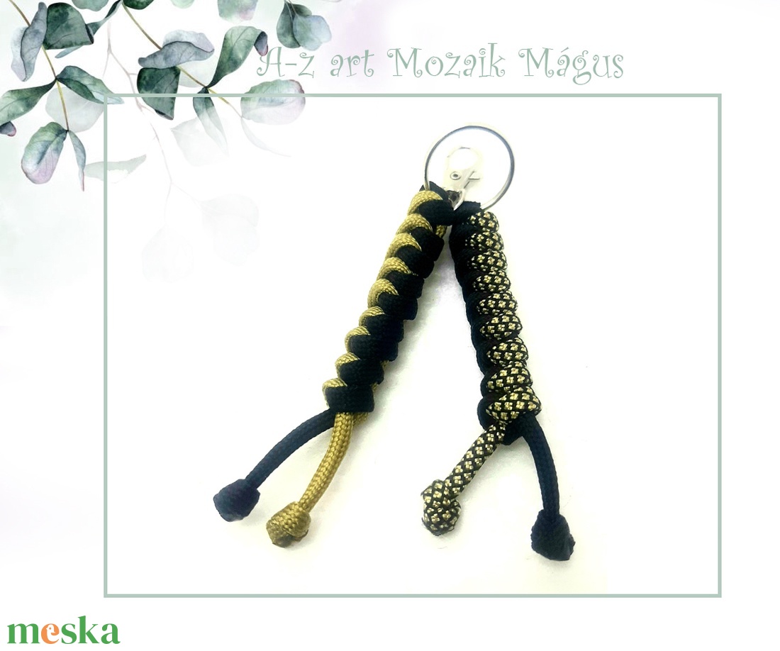 Paracord kulcstartó bézses páros - otthon & életmód - dekoráció - fali és függő dekoráció - fali kulcstartó - Meska.hu