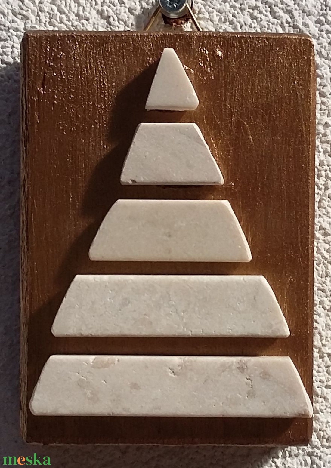 Karácsonyfa kicsi 2- kavicskép - otthon & életmód - dekoráció - kép & falikép - mozaik kép - Meska.hu