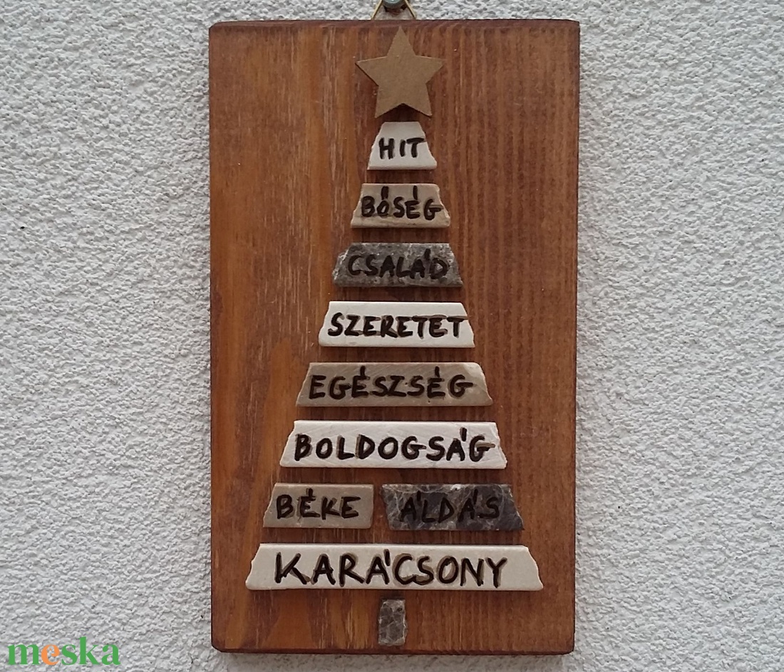 Jókívánságokkal teli karácsonyfa - kavicskép - karácsony - karácsonyi lakásdekoráció - Meska.hu Jókívánságokkal teli karácsonyfa - kavicskép - karácsony - karácsonyi lakásdekoráció - Meska.hu
