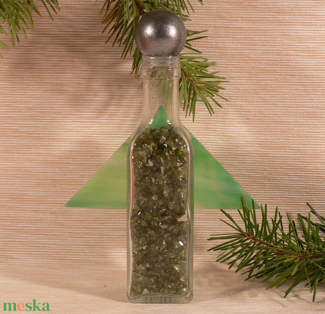 Angyal - karácsonyi üveg szobrocska - karácsony - karácsonyi lakásdekoráció - karácsonyi lakásdíszek - Meska.hu