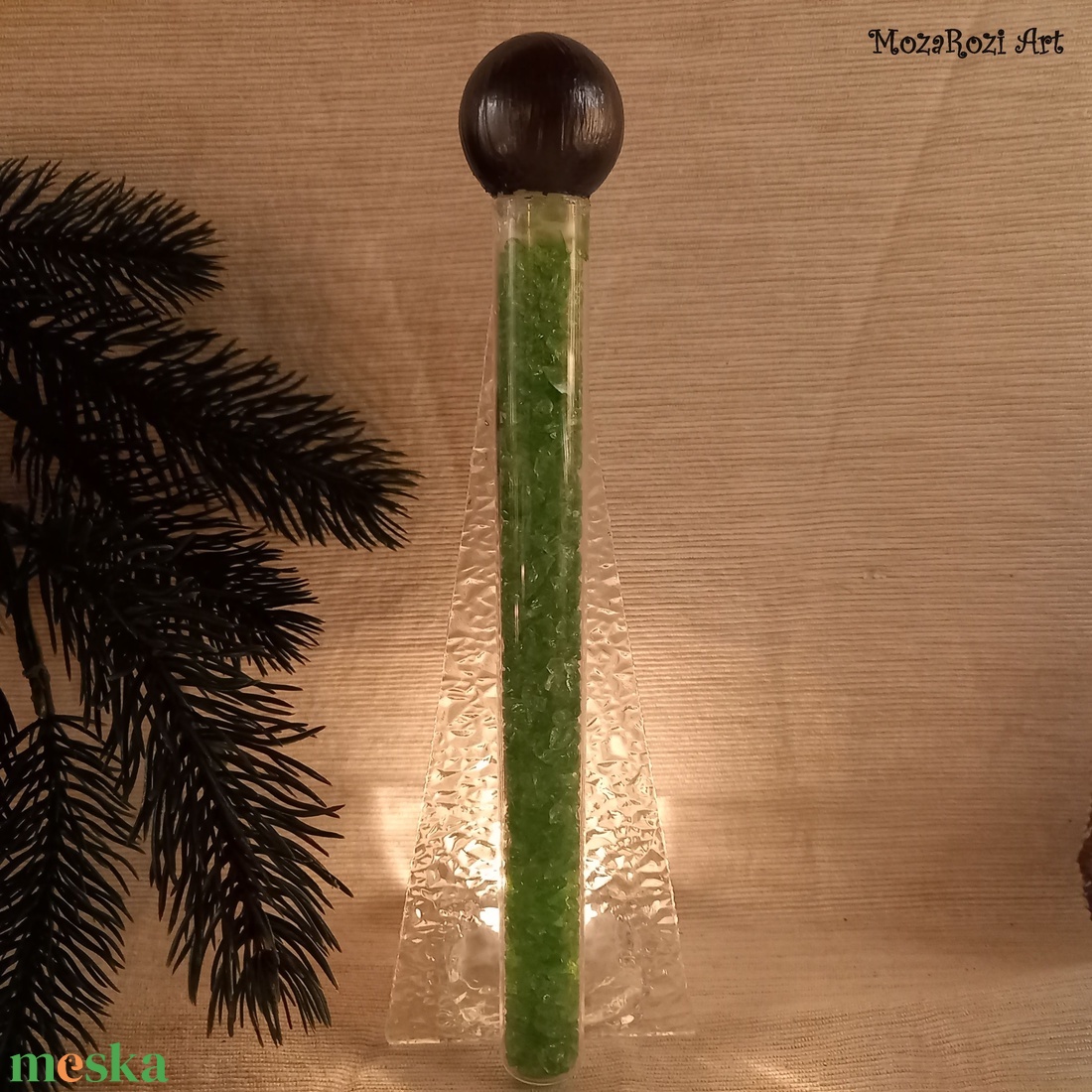 Angyal - karácsonyi üvegmozaik mécsestartó - otthon & életmód - gyertya, illat, aroma - mécses és mécsestartó - Meska.hu