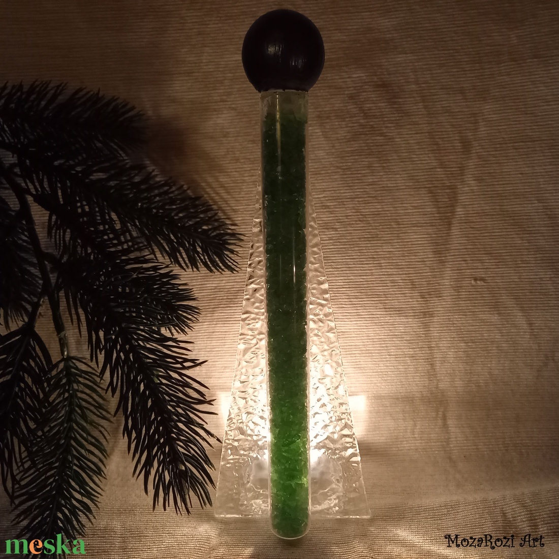 Angyal - karácsonyi üvegmozaik mécsestartó - otthon & életmód - gyertya, illat, aroma - mécses és mécsestartó - Meska.hu