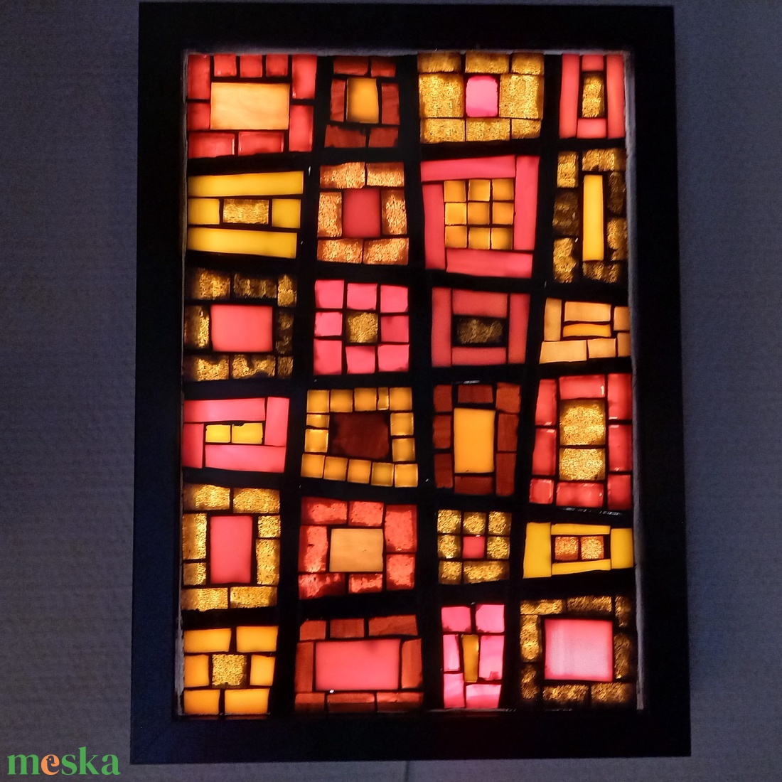 Absztrakt - üvegmozaik falikép világítással - otthon & életmód - dekoráció - kép & falikép - mozaik kép - Meska.hu Absztrakt - üvegmozaik falikép világítással - otthon & életmód - dekoráció - kép & falikép - mozaik kép - Meska.hu