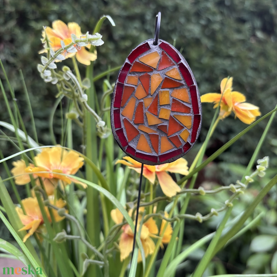 Kaspóba vagy vázába tűzhető üvegmozaik tojás - otthon & életmód - dekoráció - dísztárgy - Meska.hu