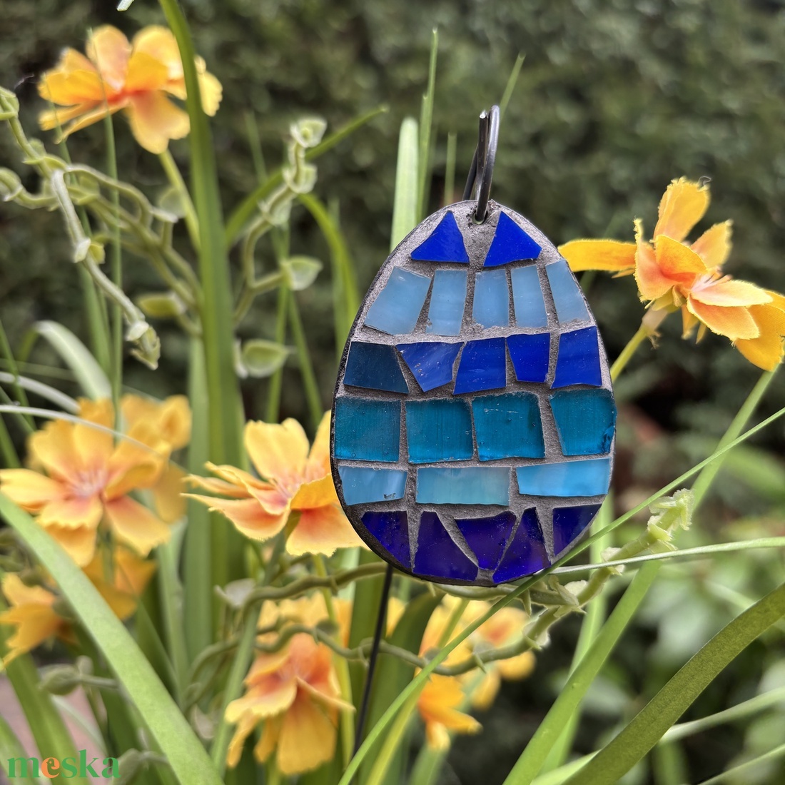 Kaspóba vagy vázába tűzhető üvegmozaik tojás - otthon & életmód - dekoráció - dísztárgy - Meska.hu