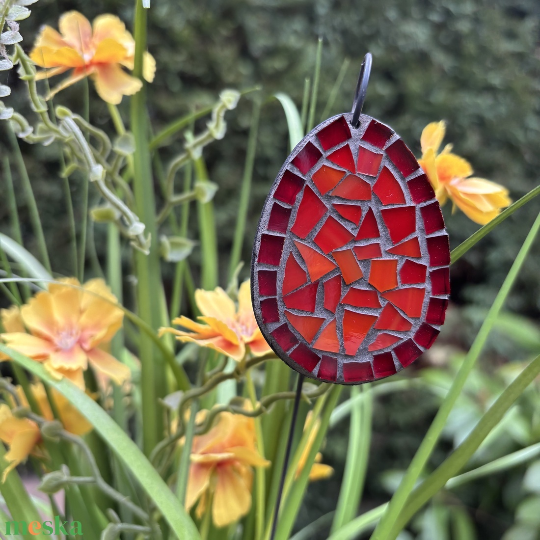 Kaspóba vagy vázába tűzhető üvegmozaik tojás - otthon & életmód - dekoráció - dísztárgy - Meska.hu