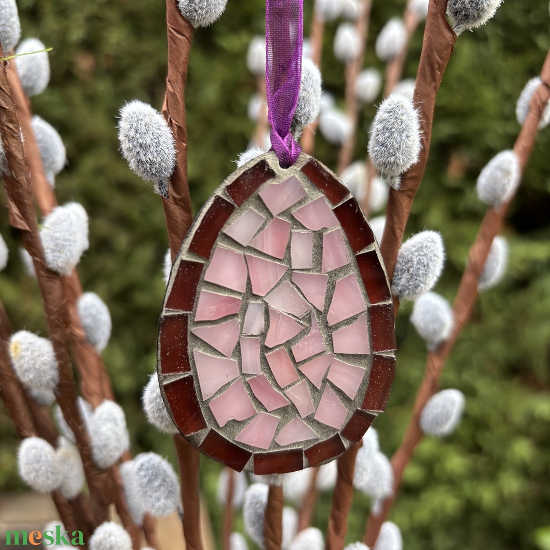 Akasztható üvegmozaik tojás - otthon & életmód - dekoráció - dísztárgy - Meska.hu