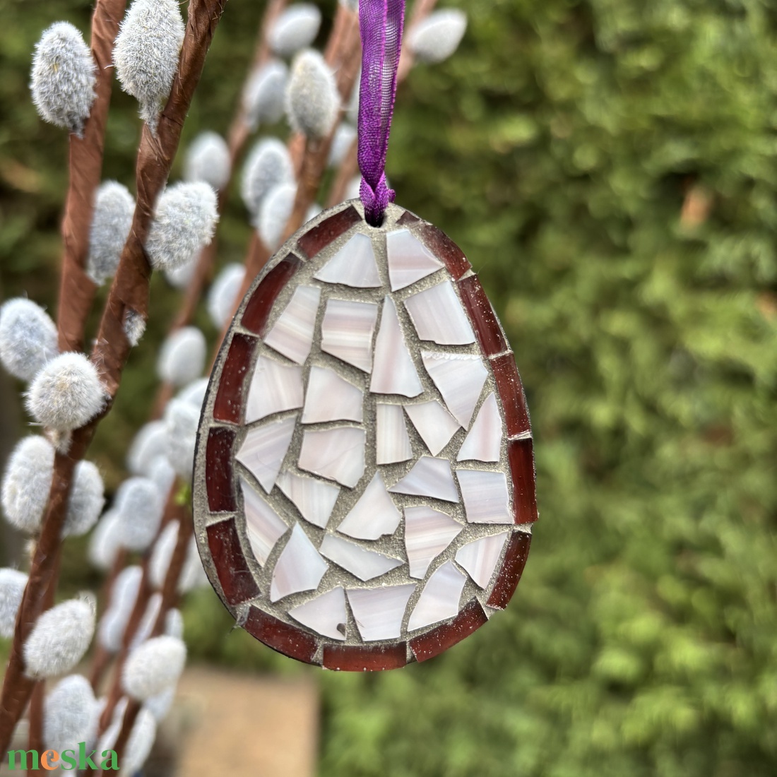 Akasztható üvegmozaik tojás - otthon & életmód - dekoráció - dísztárgy - Meska.hu