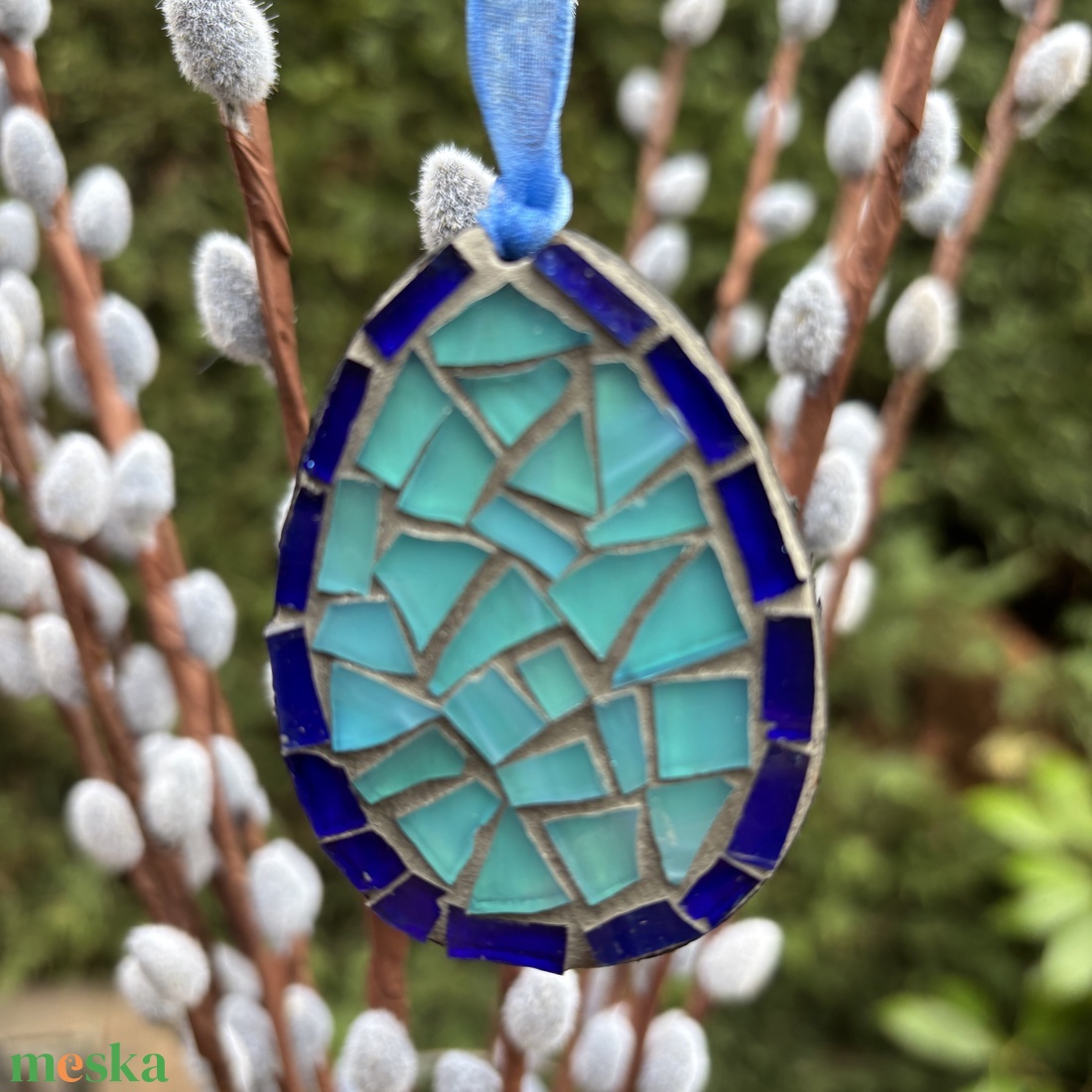 Akasztható üvegmozaik tojás - otthon & életmód - dekoráció - dísztárgy - Meska.hu