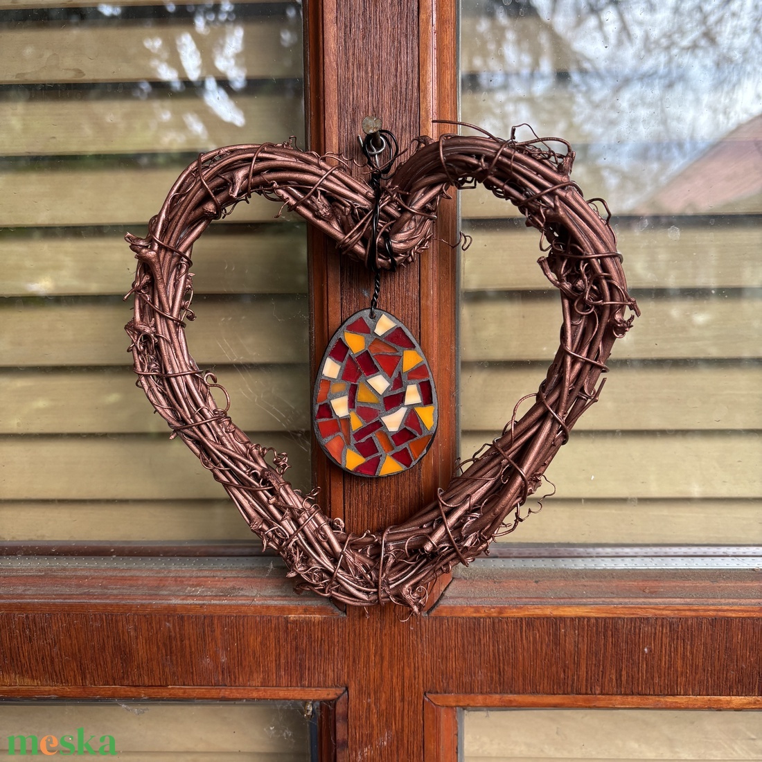 Akasztható üvegmozaik húsvéti dísz - otthon & életmód - dekoráció - dísztárgy - Meska.hu