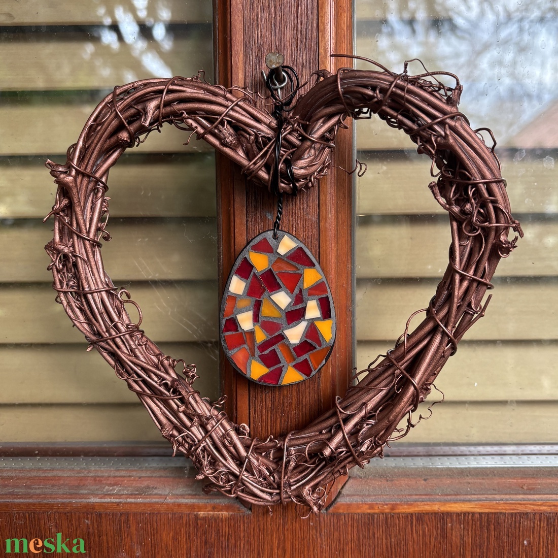 Akasztható üvegmozaik húsvéti dísz - otthon & életmód - dekoráció - dísztárgy - Meska.hu