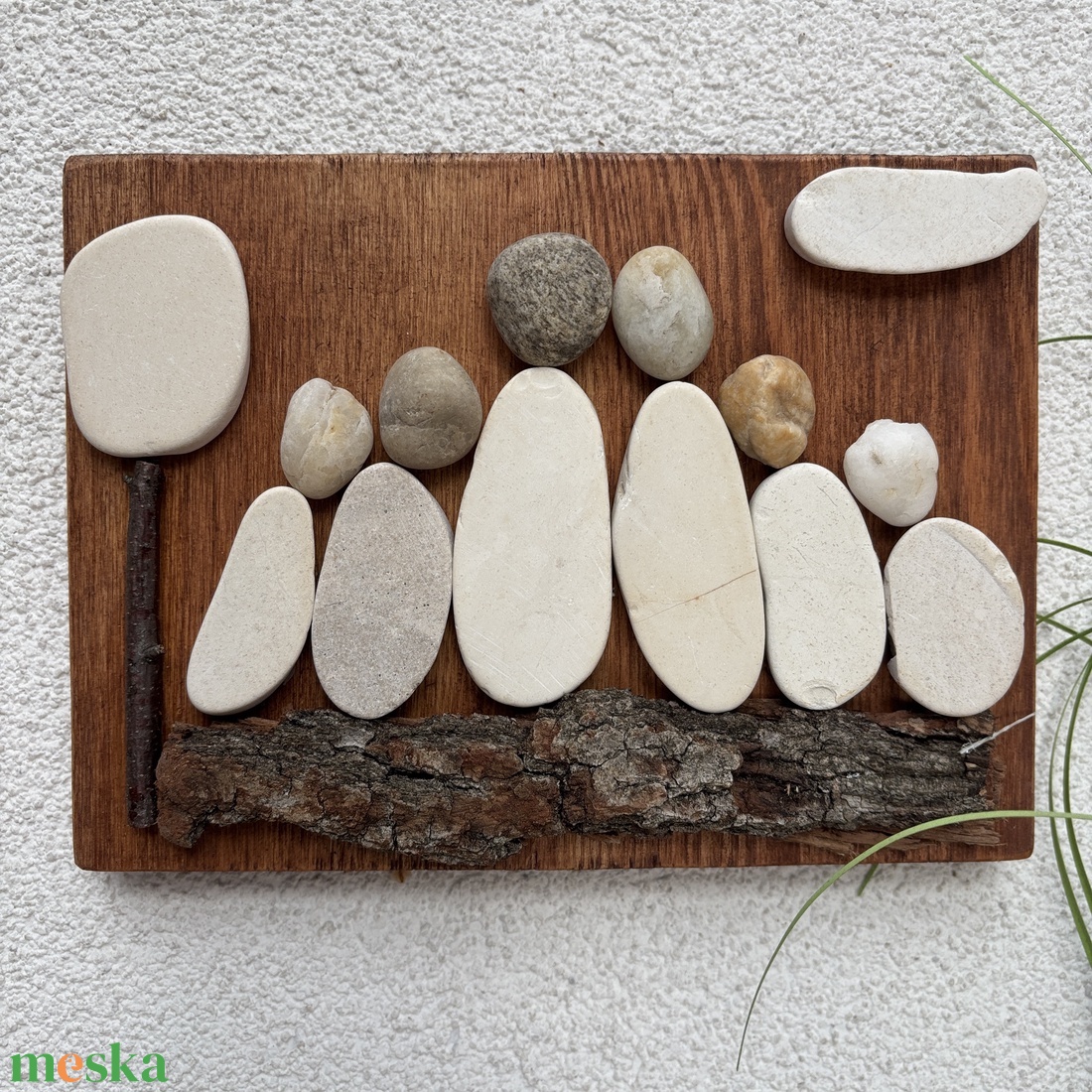 Családi idill (6 fős) - kavicskép - otthon & életmód - dekoráció - kép & falikép - kavics kép - Meska.hu