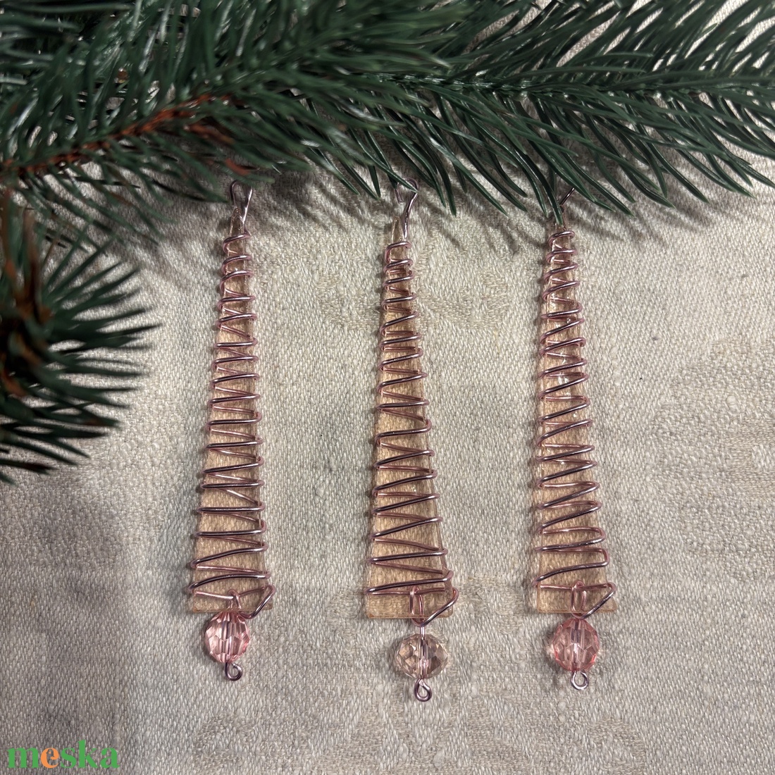 Karácsonyfadísz üveg 3 db-os - karácsony - karácsonyi lakásdekoráció - karácsonyfadíszek - Meska.hu