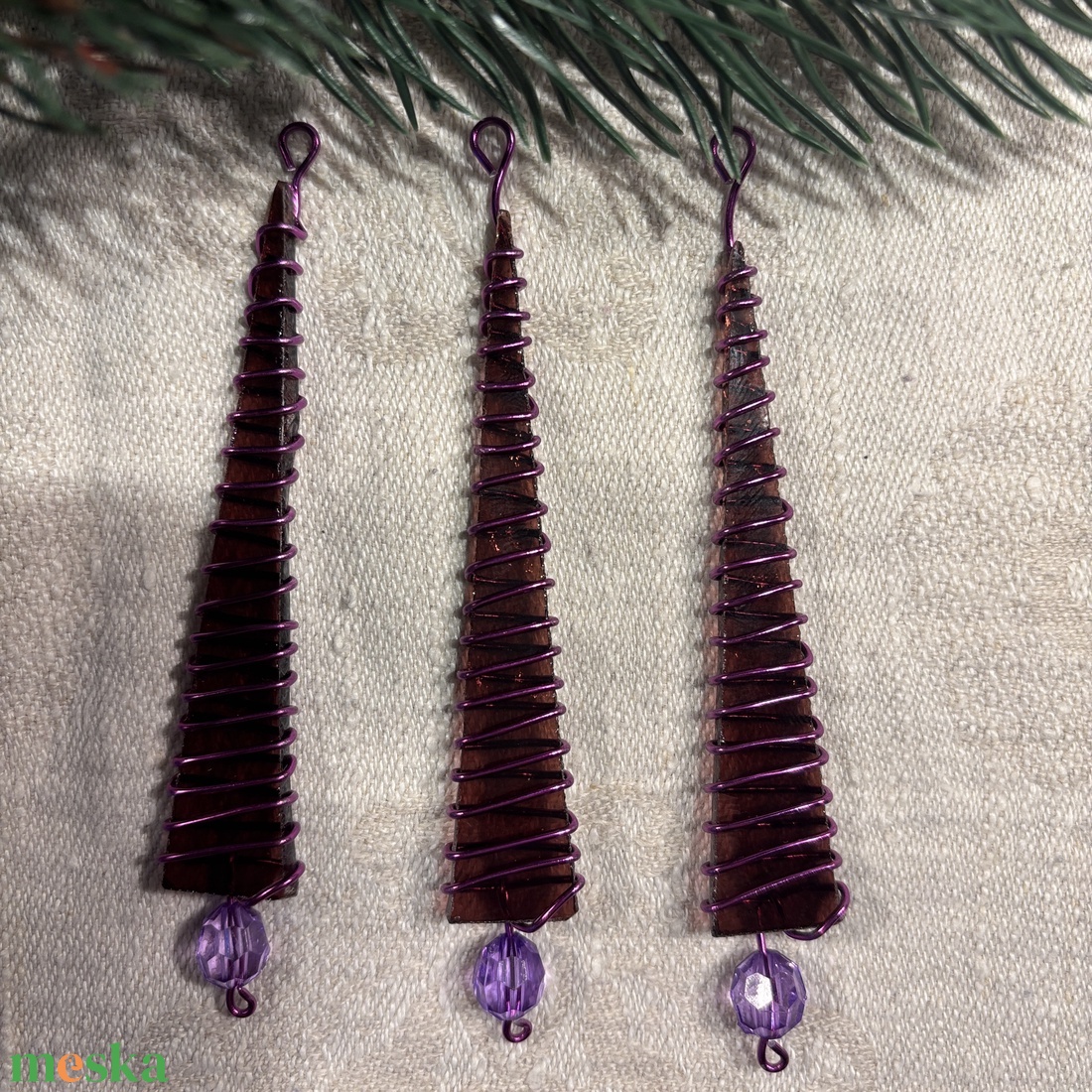 Karácsonyfadísz üveg 3 db-os - karácsony - karácsonyi lakásdekoráció - karácsonyfadíszek - Meska.hu