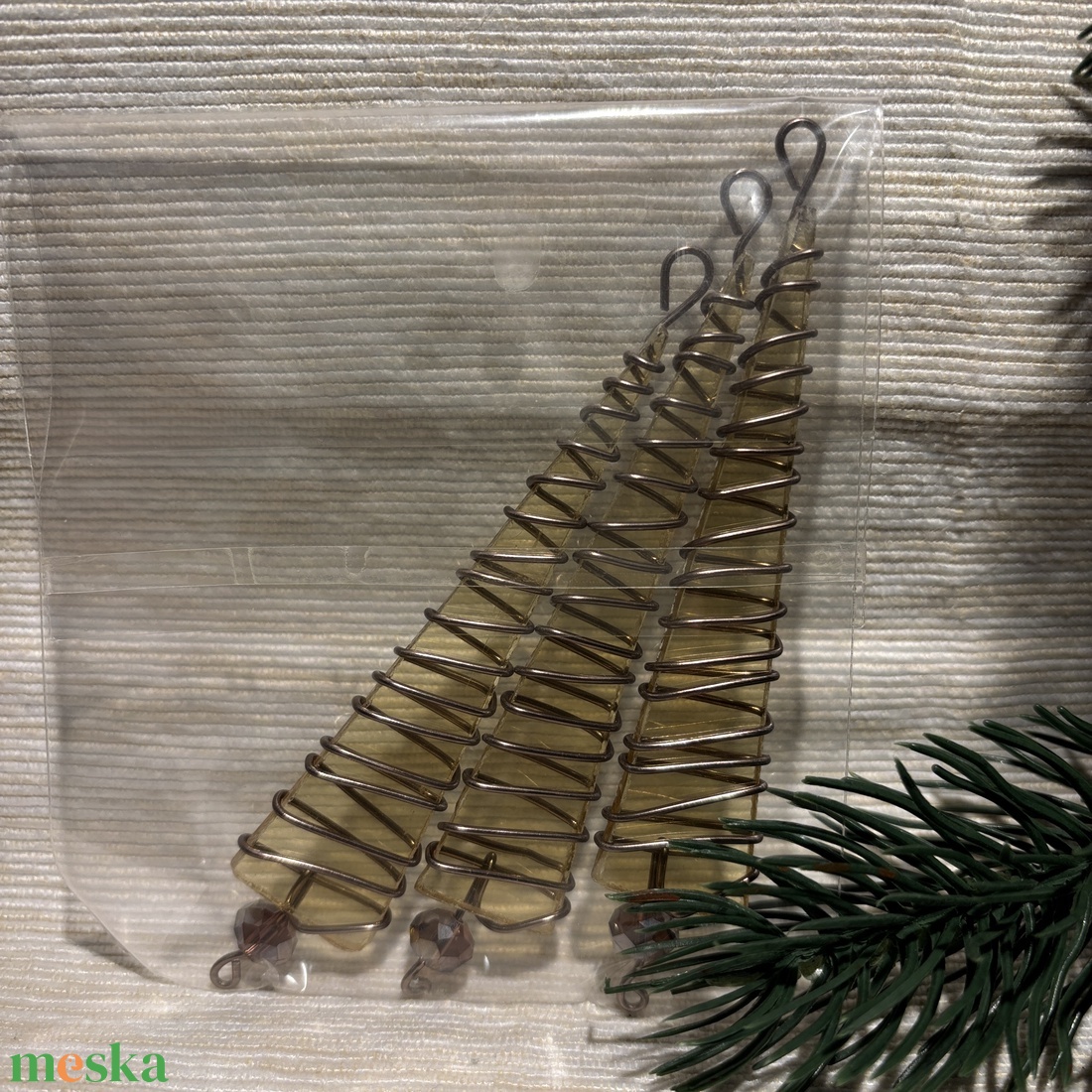 Karácsonyfadísz üveg 3 db-os - karácsony - karácsonyi lakásdekoráció - karácsonyfadíszek - Meska.hu