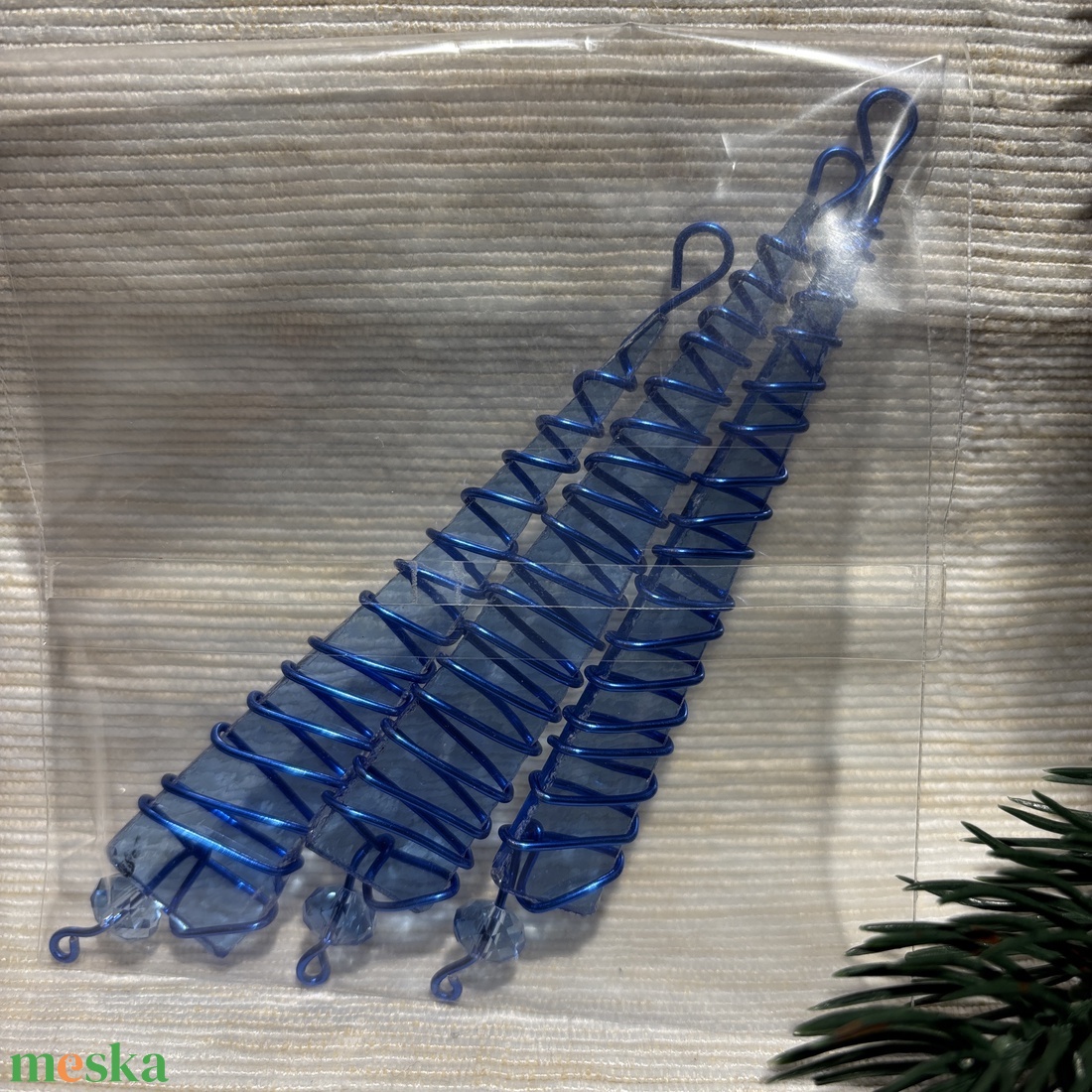 Karácsonyfadísz üveg 3 db-os - karácsony - karácsonyi lakásdekoráció - karácsonyfadíszek - Meska.hu