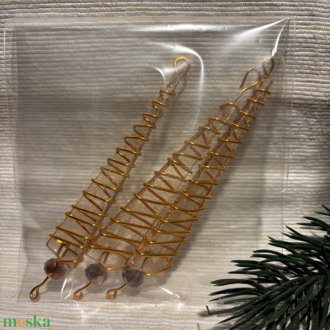 Karácsonyfadísz üveg 3 db-os - karácsony - karácsonyi lakásdekoráció - karácsonyfadíszek - Meska.hu